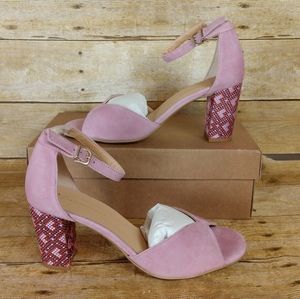 Anthropologie Christie Printed Heeled Sand…